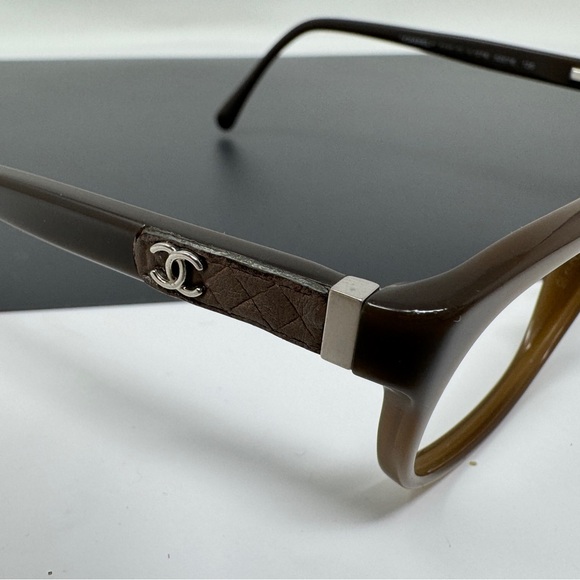 Rare Authentic Chanel 3236-Q c.1276 Brown 53mm Frames Eyeglasses Frame No Lenses - Picture 6 of 15